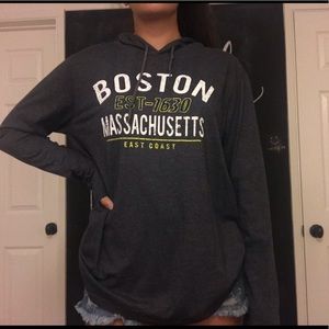Boston Massachusetts light hoodie